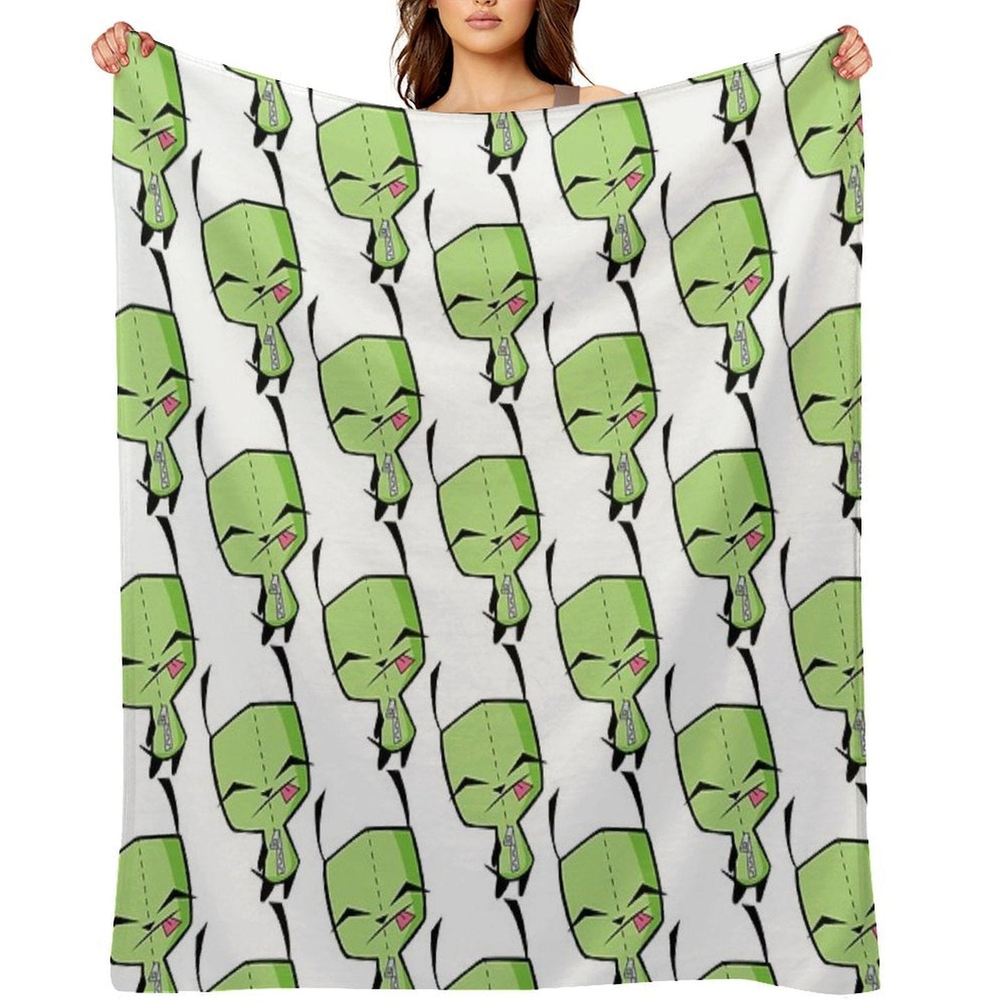 Invader Zim's GIR Throw Blanket