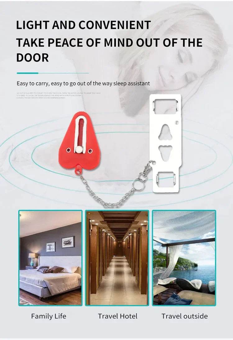 Portable Door Lock for Travel | Anti-Theft Hotel Lock