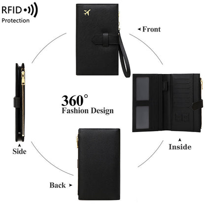 RFID Passport Holder Multifunctional Long Wallet