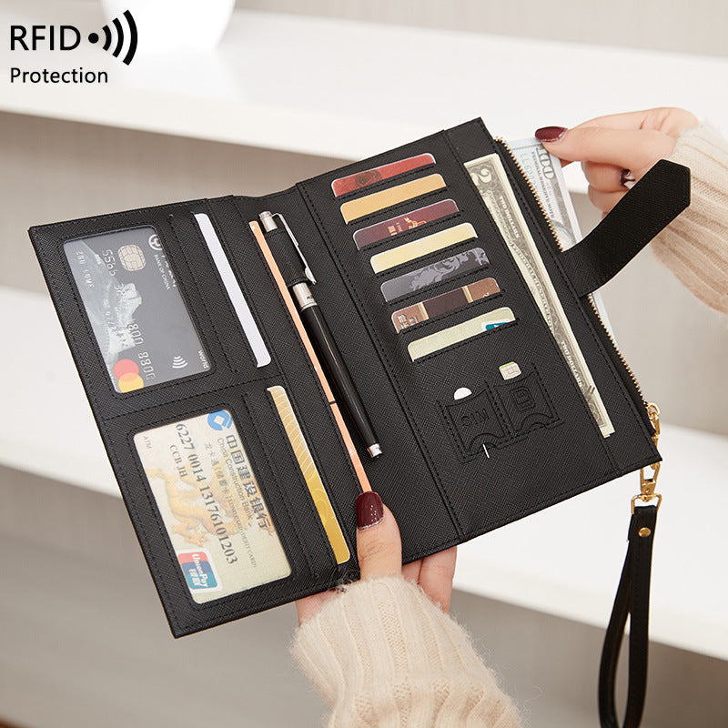 RFID Passport Holder Multifunctional Long Wallet