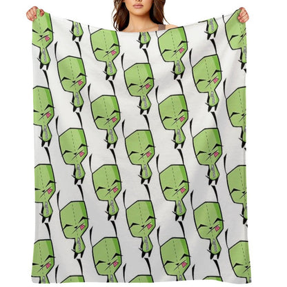 Invader Zim's GIR Throw Blanket