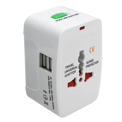 All-in-One International Plug Adapter – Universal Travel Power Converter with 2 USB & Type-C Ports (AU/US/UK/EU)