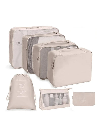 7/8/9/10-Piece Travel Organizer Packing Cubes Set – Portable Luggage Storage Bags for Clothes, Shoes & Accessories