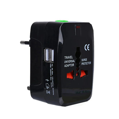All-in-One International Plug Adapter – Universal Travel Power Converter with 2 USB & Type-C Ports (AU/US/UK/EU)