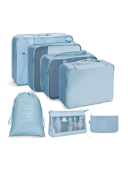 7/8/9/10-Piece Travel Organizer Packing Cubes Set – Portable Luggage Storage Bags for Clothes, Shoes & Accessories