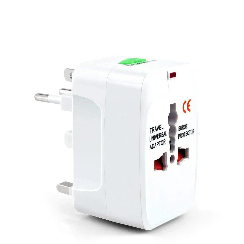 All-in-One International Plug Adapter – Universal Travel Power Converter with 2 USB & Type-C Ports (AU/US/UK/EU)