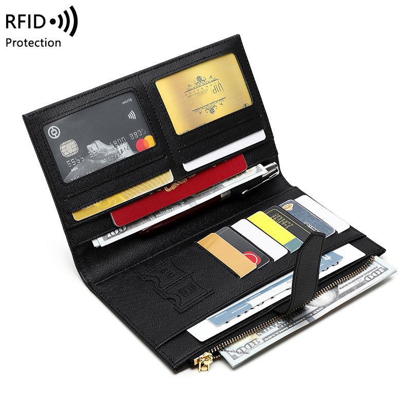 RFID Passport Holder Multifunctional Long Wallet
